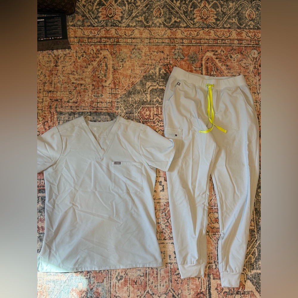 Baby Blue Size M Figs Scrub Set